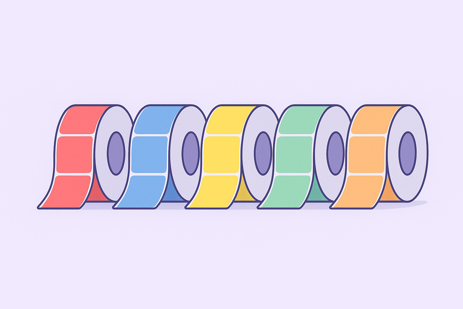 Farbige Etiketten für Dymo-Drucker