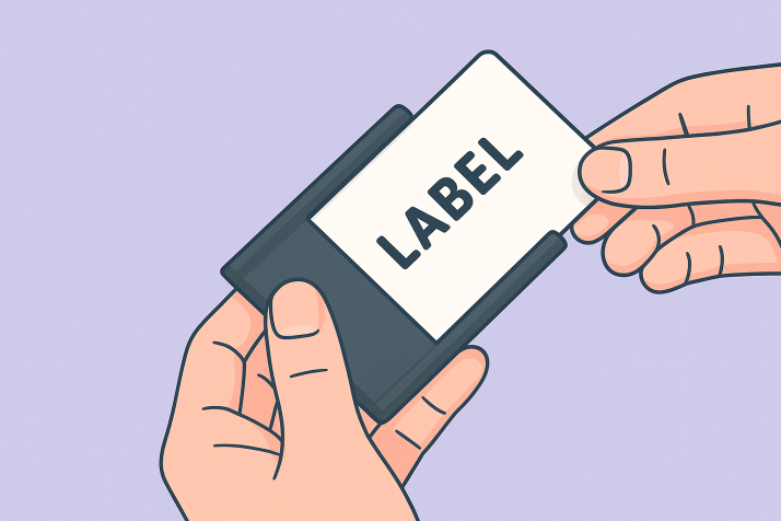 Nichtklebende Etiketten: Thermokarten für Dymo, Brother und Zebra