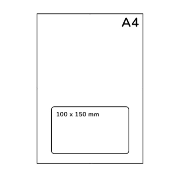 Lieferschein / Retourenlabel mit Versandetikett 100 x 150 mm