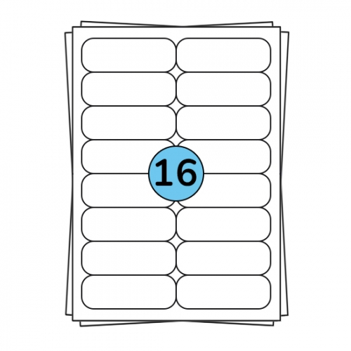 A4 Stickerbögen 89 x 34 mm, 1.600 Etiketten