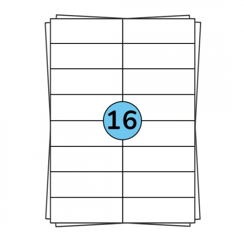 A4 Stickerbögen 105 x 37 mm, 1.600 Etiketten