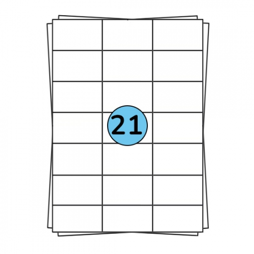 A4 Stickerbögen 70 x 42 mm, 2.100 Etiketten