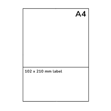 Lieferschein / Retourenlabel mit Versandetikett 102 x 210 mm