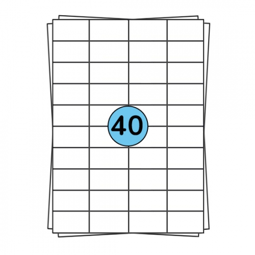 A4 Stickerbögen 52 x 30 mm, 4.000 Etiketten
