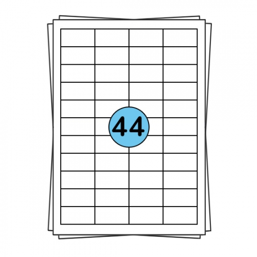 A4 Stickerbögen 48 x 25 mm, 4.400 Etiketten