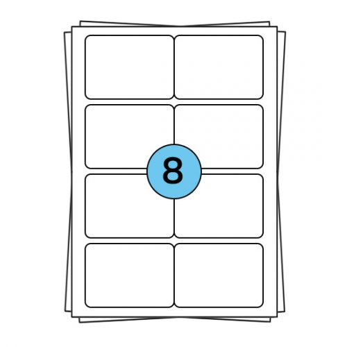 A4 Stickerbögen 99 x 68 mm, 800 Etiketten