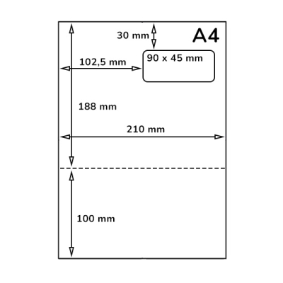 Lieferschein / Retourenetikett mit Adressetikett 90 x 45 mm