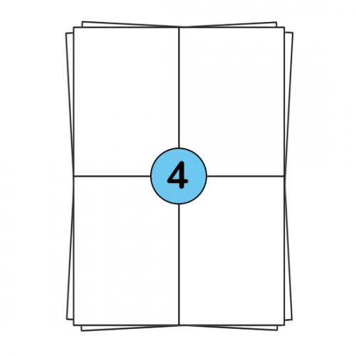 A4 Stickerbögen 104 x 148 mm, 400 Etiketten