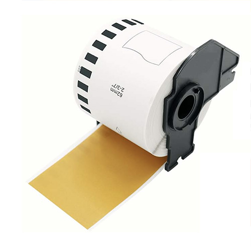 Brother DK-22205 kompatible Etiketten gold, 62mm x 30,48m