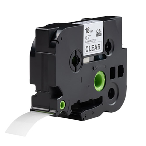 Brother TZ-S-141 kompatible Etikettenband, Schwarz auf transparent, 18mm x 8m